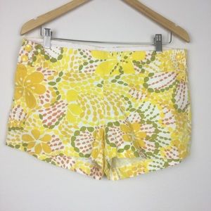 J. Crew City Fit Linen Short Side Zipper Multi 10